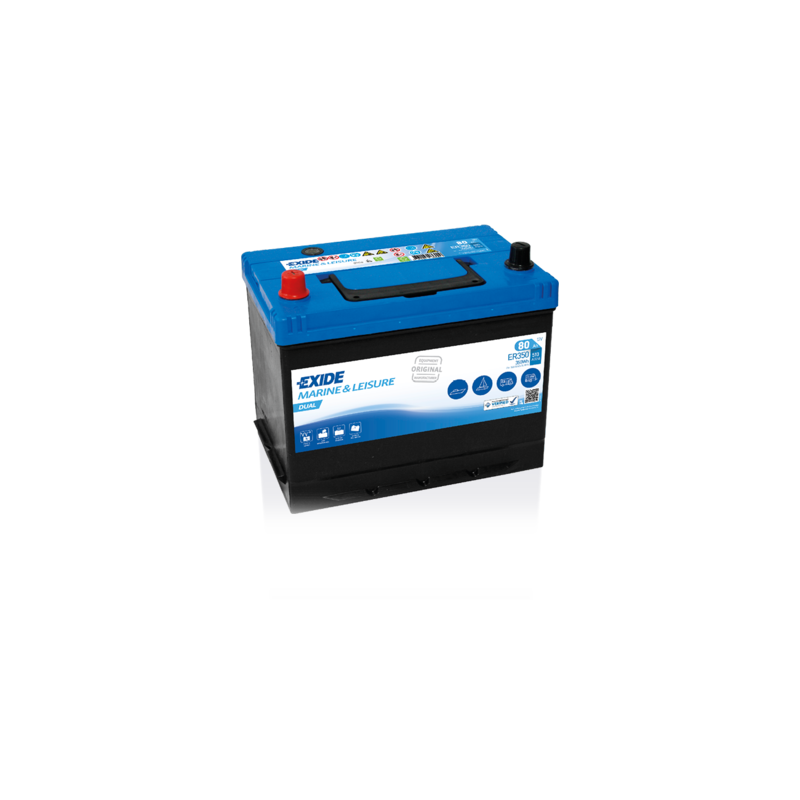 batteria servizi exide er 350 Dual 12V 80Ah Starter e